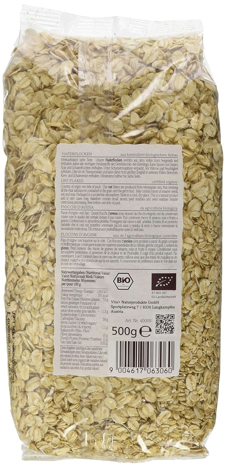 Fulgi de ovăz Verival - Organic, pachet de 6 x 500 grame Cereale Naty Shop