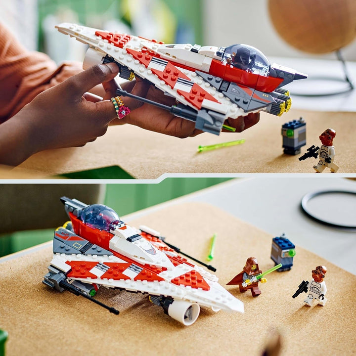 LEGO Star Wars Jedi Bob's Starfighter, jucărie de construit, cărămizi de jucărie pentru navă stelară, personaj popular, cadou de ziua de naștere pentru băieți, fete și toți fanii cu vârsta peste 8 ani 75388 Seturi de constructie Besuche den LEGO-Store