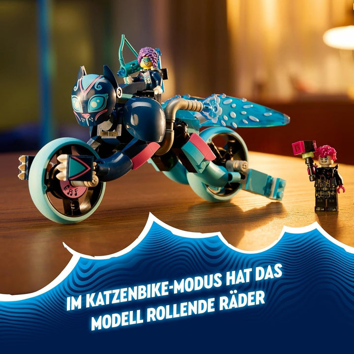 Motocicleta pisicii lui Zoey LEGO Dreamzzz 2 în 1, cadou pentru copii cu vârsta peste 7 ani, figurină de animale de reconstruit, motocicletă de jucărie, set de joacă fantezie pentru băieți și fete 71479 Seturi de constructie Besuche den LEGO-Store