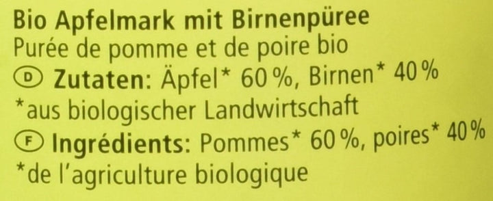 Piure de mere bio cu pere, 360 grame Mama si Copilul Naty Shop