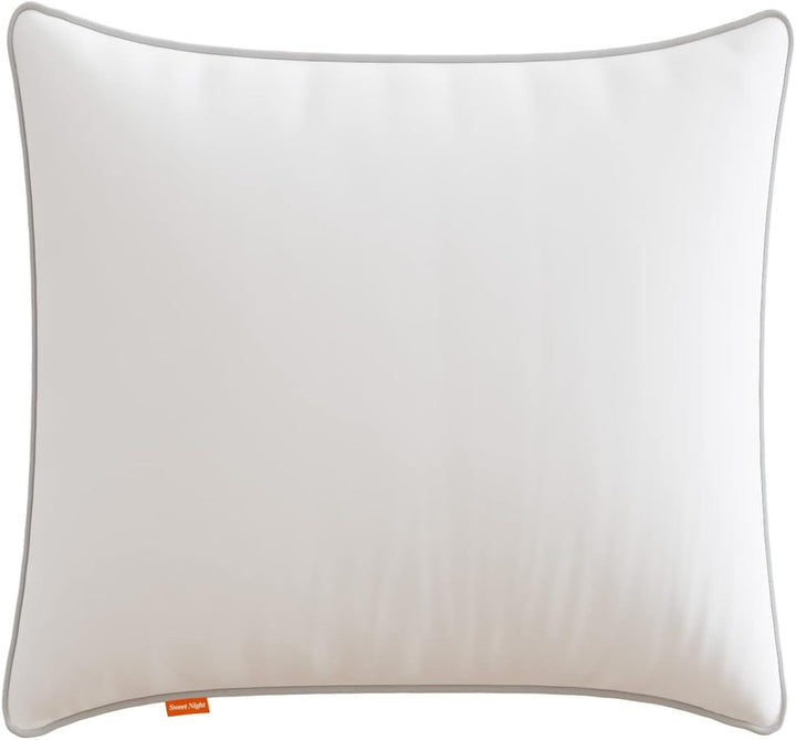 Pernă Sweetnight 40X40 Set de 2, umplutură de pernă din fibre de lemn din poliester, pernă moale și de susținere pentru toate pozițiile de dormit, pernă de dormit respirabilă, lavabilă cu fermoar Perne standard Naty Shop 1 bucată (1 pachet) 80X80Cm