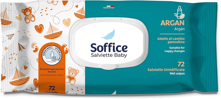 Feuchttücher Für Neugeborene, 72 Stück, Pop-Up Argan – Zubehör Und Produkte Für Die Hygiene Des Babys, Ideal Für Windelwechsel Und Kindergarten – Baby Wipes Sanft Und Reinigend – 12 Packungen Naty Shop