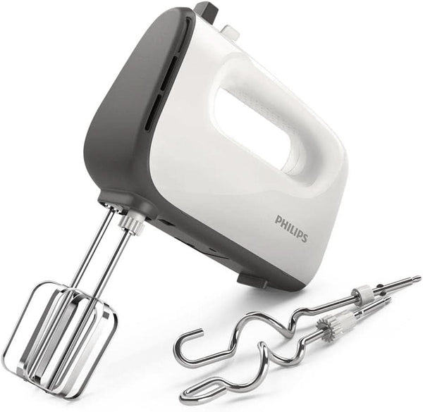 Philips Handmixer, 450 W, 5 Geschwindigkeiten plus Turbo, Weiß/Grau (HR3741/00) Bucatarie Naty Shop Handmixer