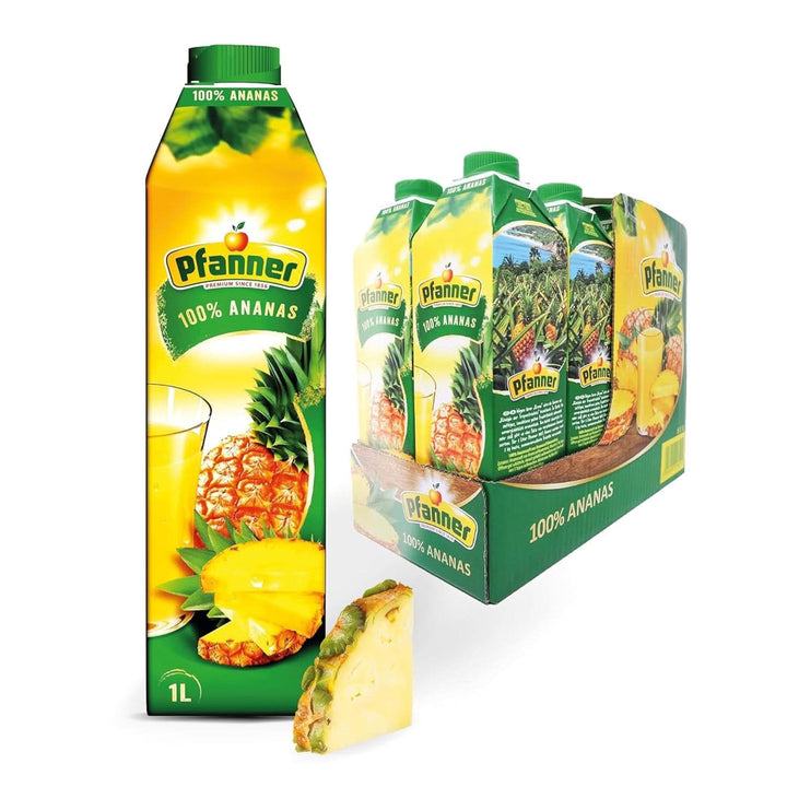 Pfanner Nectar de fructe cu căpșuni (8 X 1 litru) - 30 % conținut de fructe - băutură de căpșuni Naty Shop Ananas