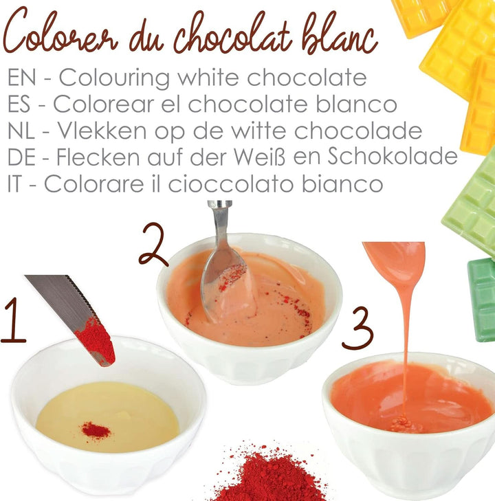 Scrap Cooking, Set 3 coloranti alimentari liposolubili, 3 x 5 grame Coloranti Alimentari Naty Shop