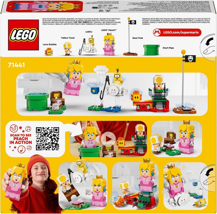 LEGO Super Mario Adventures With Interactive Peach, Playset pentru copii cu Yellow Toad, cadou Nintendo pentru băieți, fete și toți jucătorii de la 6 ani 71441 Seturi de constructie Besuche den LEGO-Store