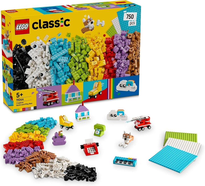 Set creativ LEGO Classic pentru construcție și joacă - set cu cărămizi colorate - construiește o casă, un câine, o mașină amuzantă, o claviatură de pian și un curcubeu - set de artizanat pentru băieți și fete de la 5 ani Seturi de constructie Besuche den LEGO-Store Titlu implicit