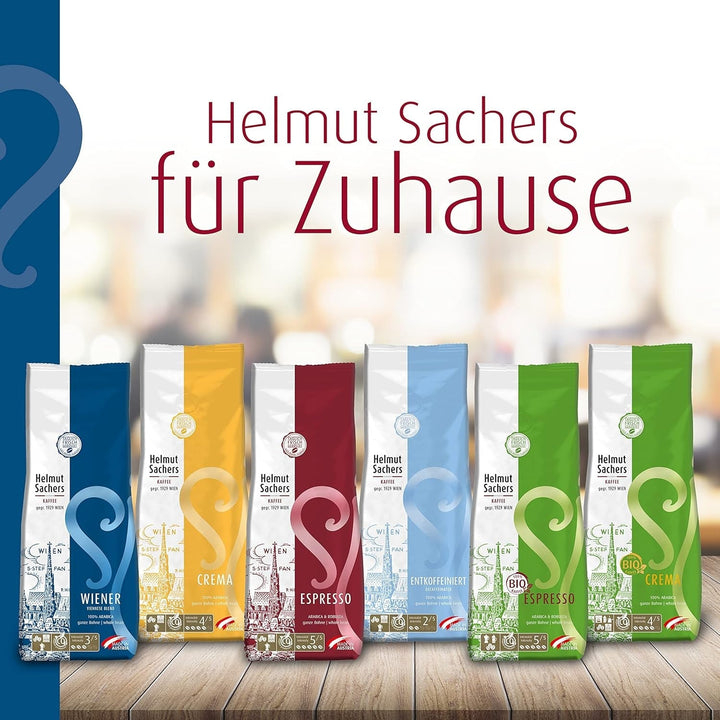 Helmut Sachers Kaffee - amestec vienez, cafea Viennese Melange din boabe Arabica de primă clasă, prăjite în Austria Cafea Naty Shop