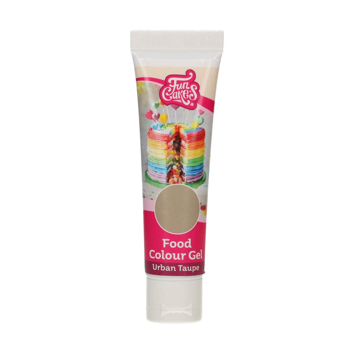 Colorant alimentar Funcakes Gel Urban Taupe: Colorant alimentar foarte concentrat pentru aluat, cremă, fondant, marțipan și produse de patiserie. Dozare ușoară. Picătură individuală pentru a crea culori vibrante. Halal. 30 g.