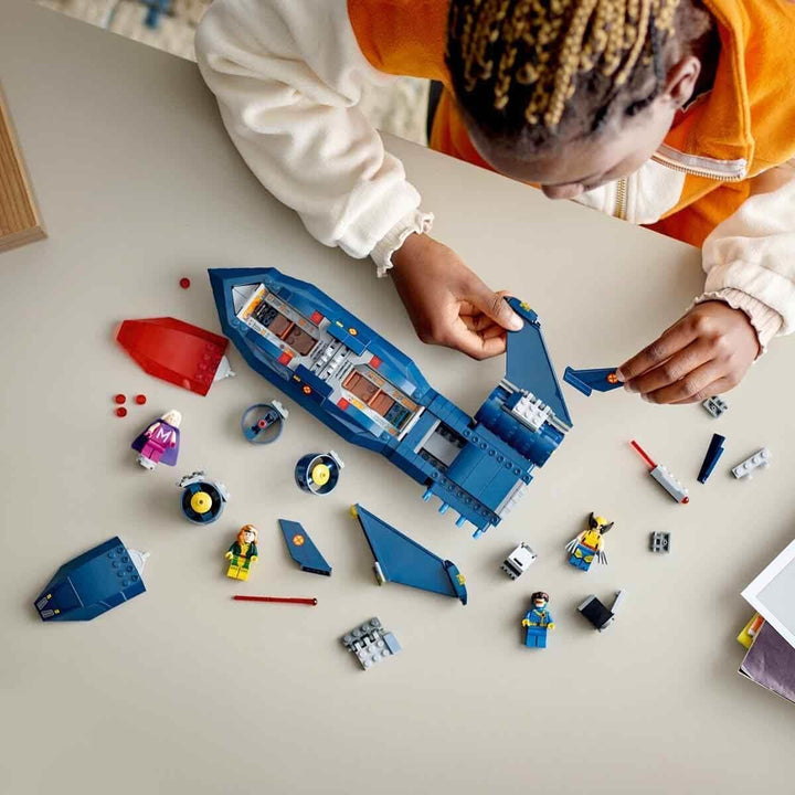 LEGO Marvel X-Jet The X-Men, model de avion de construit cu figuri, inclusiv Wolverine și Rogue, jucărie cu supereroi pentru copii, cadou pentru băieți și fete de la 8 ani 76281 Seturi de constructie Besuche den LEGO-Store