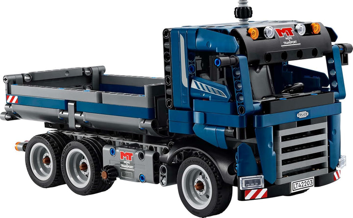 Jucărie LEGO Technic Dump Truck cu direcție și benă mobilă - vehicul de construcții albastru - idee de cadou pentru zile de naștere sau sărbători - set de construcție pentru băieți și fete de la 9 ani 42203 Seturi de constructie Besuche den LEGO-Store