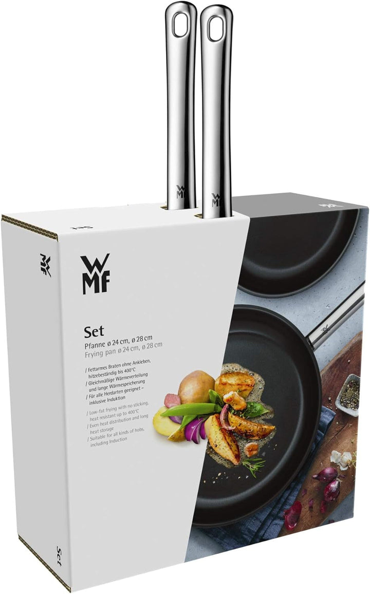 WMF Devil set tigai 2 piese, tigai cu inducție 24, 28 cm, Cromargan din oțel inoxidabil, acoperire ceramică, rezistent la cuptor Oale si Tigai Naty Shop