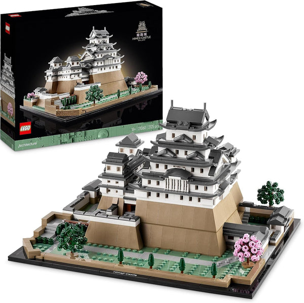 Castelul LEGO Architecture Himeji, Kit model pentru adulți, Colecția Landmark, Set pentru fanii grădinăritului creativ și ai culturii japoneze, cu copac cu flori de cireș, cadou pentru el și ea 21060 Seturi de constructie Besuche den LEGO-Store Singur