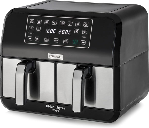 Kenwood Khealthy Twin Airfryer, 8L (2X4L), cameră dublă, 8 programe, funcție Dual Cook & Sync Finish, ecran tactil Electrocasnice Naty Shop Default Title