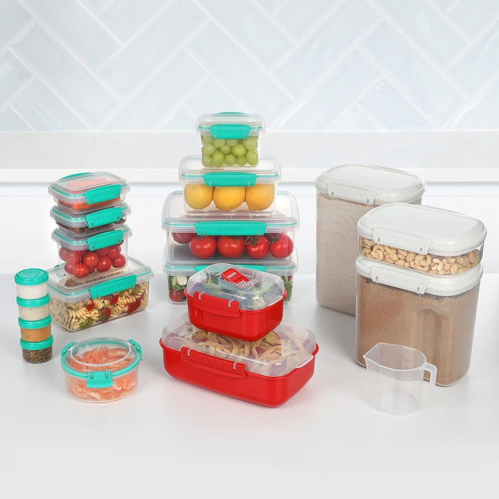 Recipient de depozitare Sistema KLIP IT, pachet de 6 Cutii depozitare alimente Naty Shop