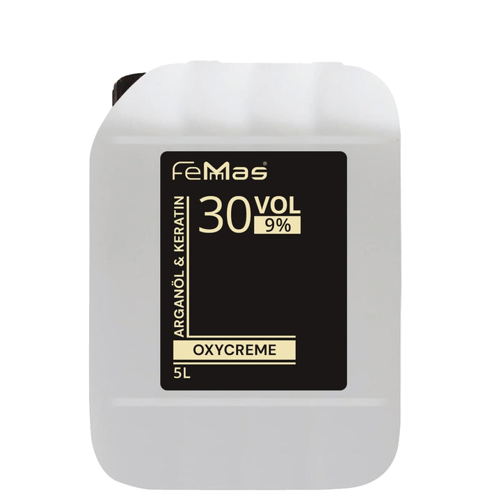 FemMas Oxycreme in 6% 1000 ml I Agent oxidant pentru colorarea și vopsirea părului I Aplicare ușoară și fixare optimă I Dezvoltator pentru rezultate uniforme în calitate de salon I Dezvoltator pentru colorarea părului Vopsea pentru par Naty Shop 9 5 litri (1 pachet)
