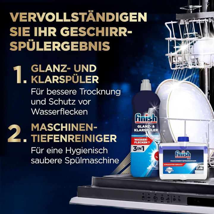 Finish Ultimate plus Infinity Shine Citrus Dishwasher Tabs - Tablete pentru mașină de spălat vase, curățare intensivă - 105 capsule, lămâie Naty Shop