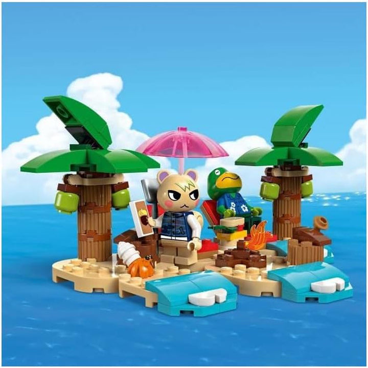LEGO Animal Crossing Käptens Island Boat Tour, jucărie creativă pentru copii cu 2 minifigurine din seria de jocuri video, inclusiv Huschke, cadou pentru fete și băieți de la 6 ani 77048 Seturi de constructie Besuche den LEGO-Store