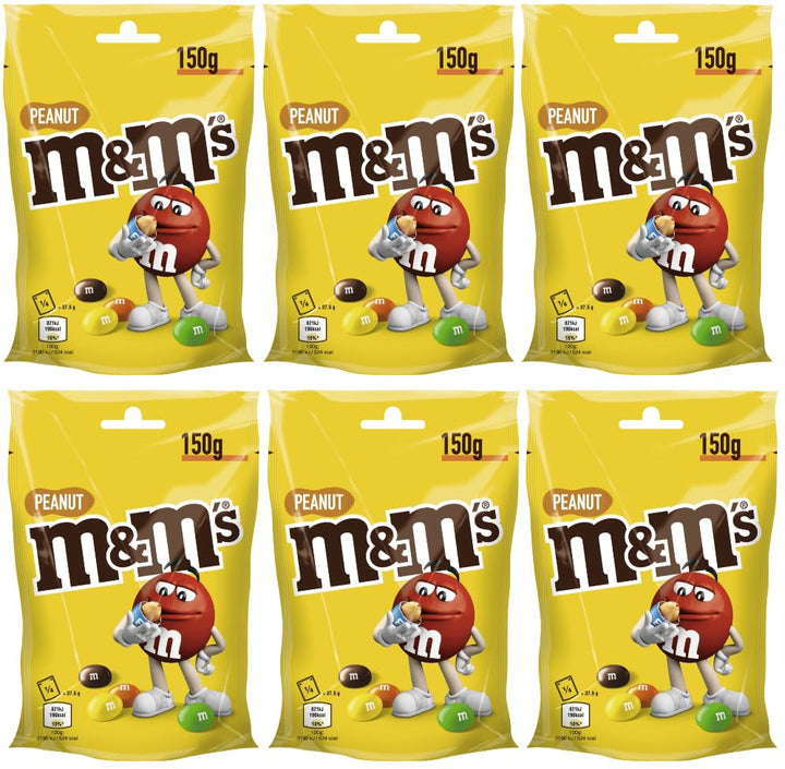 M&M'S, alune invelite in ciocolata, 150 grame Bomboane de Ciocolata Naty Shop 6 x 150 grame