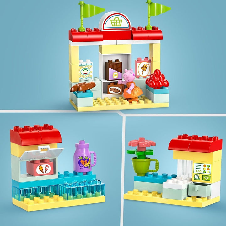 LEGO DUPLO 10434 Supermarketul lui Peppa: jucărie educațională creativă și set de joacă, cadou pentru băieți și fete de la 2 ani, încurajează dexteritatea Seturi de constructie Besuche den LEGO-Store