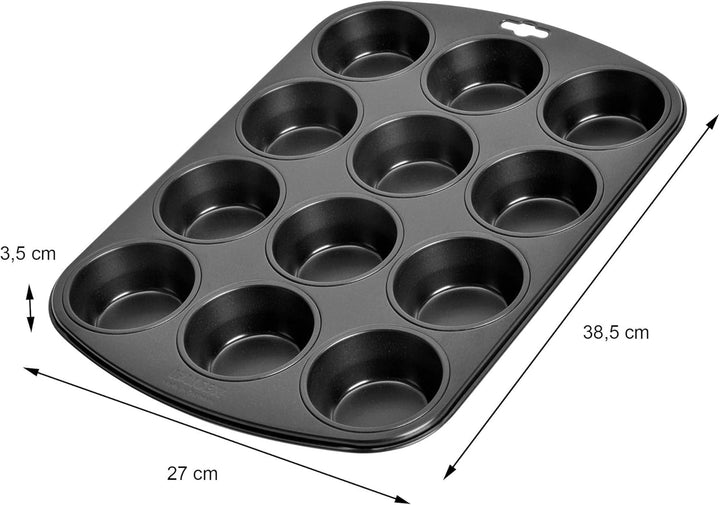 Kaiser Classic Tarteform Mit Hebeboden 28 Cm, Quicheform Antihaftbeschichtet & Inspiration Muffinform Blech Für 12 Muffins, Muffin Backblech 38 X 27 Cm, Beschichtet, Standardgröße Matrite si tavi pentru copt Naty Shop