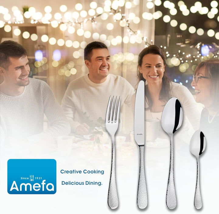 Amefa Sierra tacâmuri a stabilit 6 persoane | 24-părți Oțel inoxidabil 18/10 Bucatarie Naty Shop