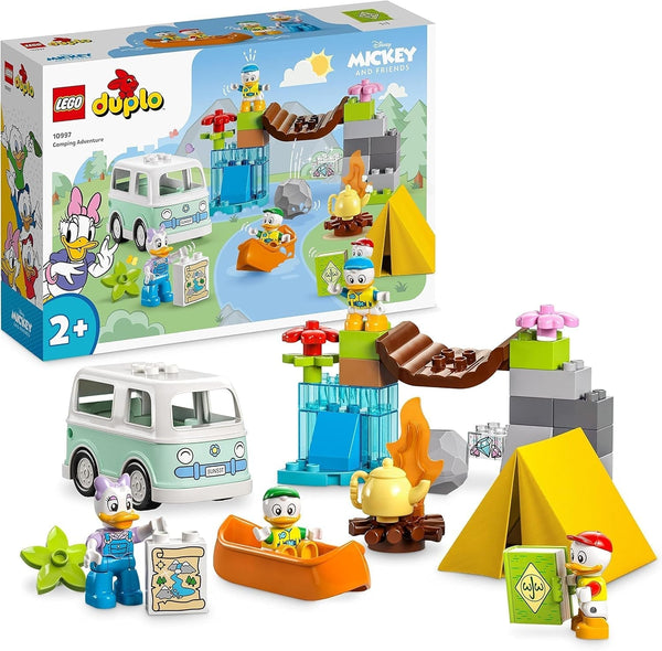 LEGO 10997 DUPLO Disney Mickey and Friends Camping Adventure Set With Campervan, Canoe And Daisy Duck Figure, Building Toy Gift For Toddlers 2+ Years, Girls And Boys Seturi de constructie Besuche den LEGO-Store Singur