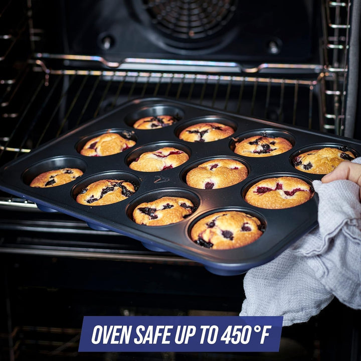 Blue Diamond Bakeware 12Er Muffinform Mit Antihaftbeschichtung, Blau Matrite si tavi pentru copt Naty Shop