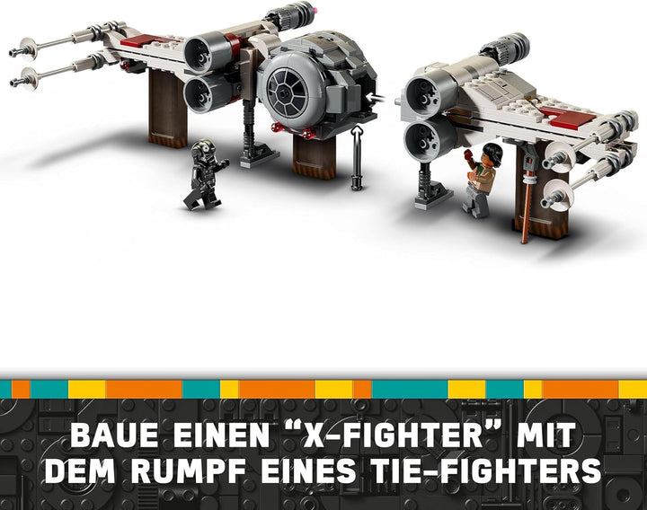 LEGO Star Wars TIE Fighter & X-Wing Mashup, jucărie construibilă Starfighter, idee de cadou pentru copii, nave stelare personalizabile, cadou pentru băieți, fete și toți fanii 75393 Seturi de constructie Besuche den LEGO-Store
