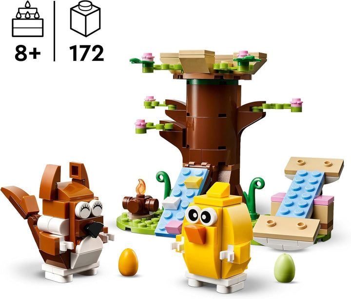 LEGO Spring Animal Playground, set de construcție cu pasăre și veveriță, set de joacă cu casă în copac pentru copii, idee de cadou pentru băieți și fete de la 8 ani, set de animale, jucărie cu figuri de animale 40709 Seturi de constructie Besuche den LEGO-Store