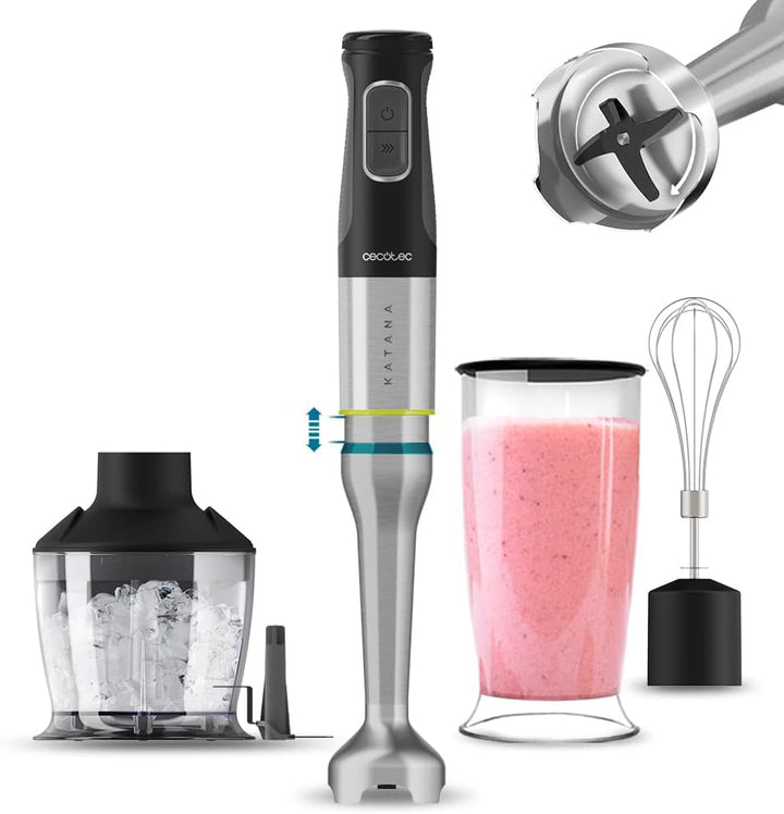 Mixer manual Cecotec Katana 15 Totaldestroy Smash B. 1500 W Mama si Copilul Naty Shop 1200 W | Gri 4 Accesorii