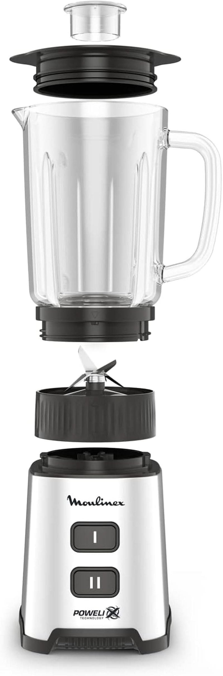 Blender Pulseo LM17GD, 400 W, 4 lame, 700 Ml, Recipient portabil 600 Ml Bucatarie Naty Shop