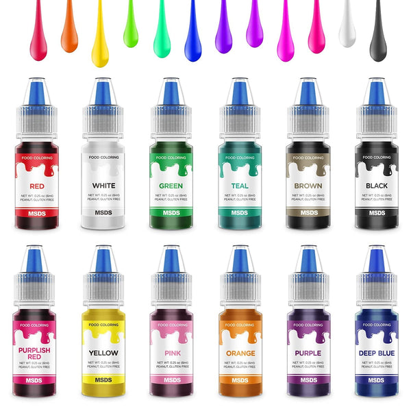 Set 12 sau 16 coloranti alimentari lichizi Naty Shop