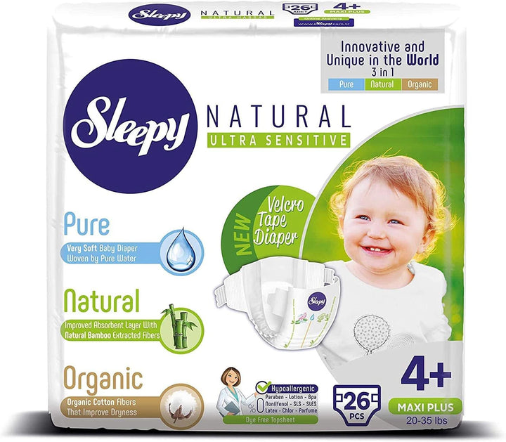 SOHO, Scutece pentru copii, fabricate din bumbac organic și extract de bambus, confort și senzatie de uscat Mama si Copilul Naty Shop 4+