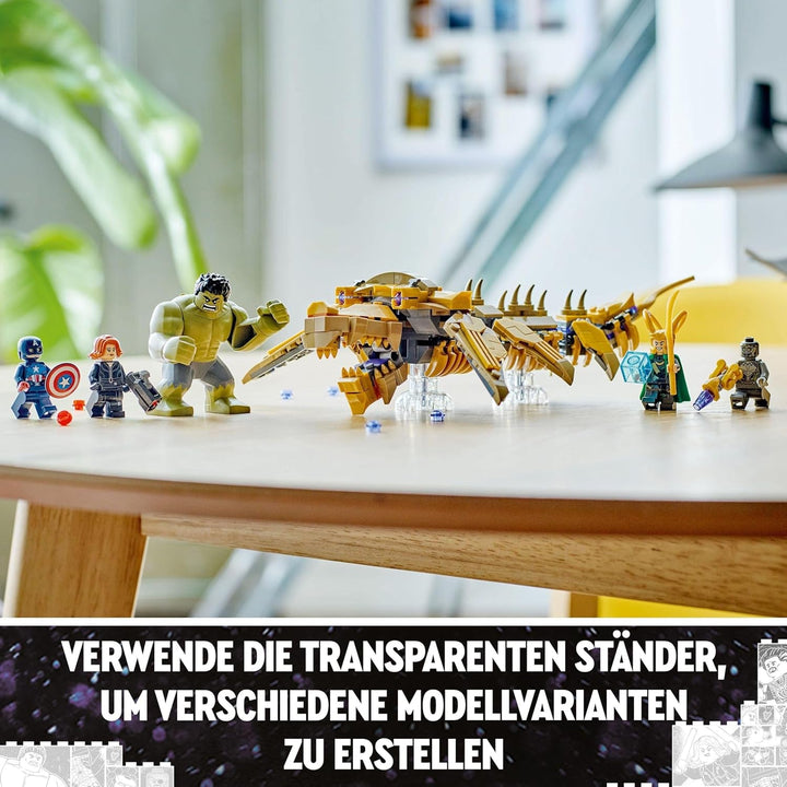 LEGO Marvel Avengers Vs. Leviathan, jucărie de construcție, set cu Hulk și minifigurinele Captain America, Loki, Black Widow și Chitauri, set de joacă Avengers pentru băieți și fete de peste 7 ani 76290 Seturi de constructie Besuche den LEGO-Store