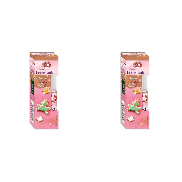 RUF Fairy Dust, praf de sclipici comestibil într-o sticlă cu pompă pentru pulverizare, 10 grame Sprinkles Naty Shop Bronz 2 x 10 grame