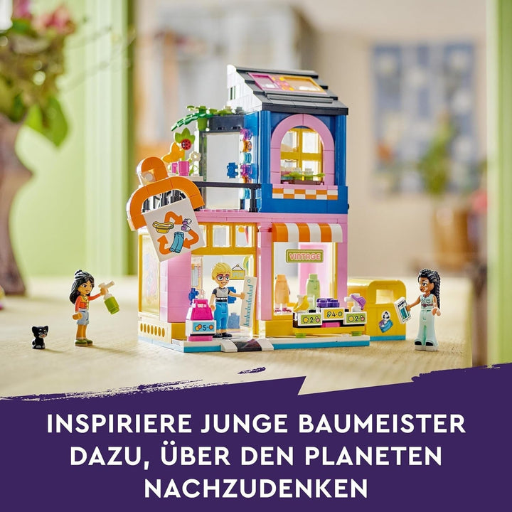 Magazin de modă LEGO Friends Vintage, set de construcție pentru copii cu magazin de jucării, figurine și pisică, model pentru jocul de rol pentru dezvoltarea socio-emoțională, cadou pentru fete și băieți de 6 ani 42614 Seturi de constructie Besuche den LEGO-Store