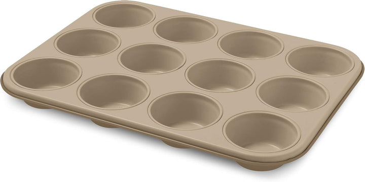 Blackstone Kuchenform 12 Muffins, Stahl, Schwarz/Grau Stein, 6 Einheiten Matrite si tavi pentru copt Naty Shop 12 Muffins Linie Gold Elegance