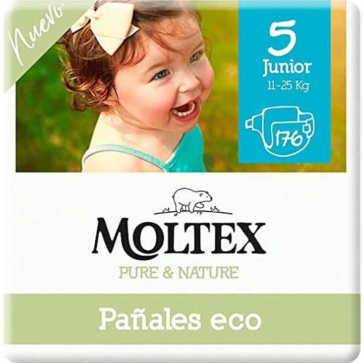 Scutece ecologice, alb cu design imprimat, diverse marimi Mama si Copilul Naty Shop Talla 5 (Paquete De 176)