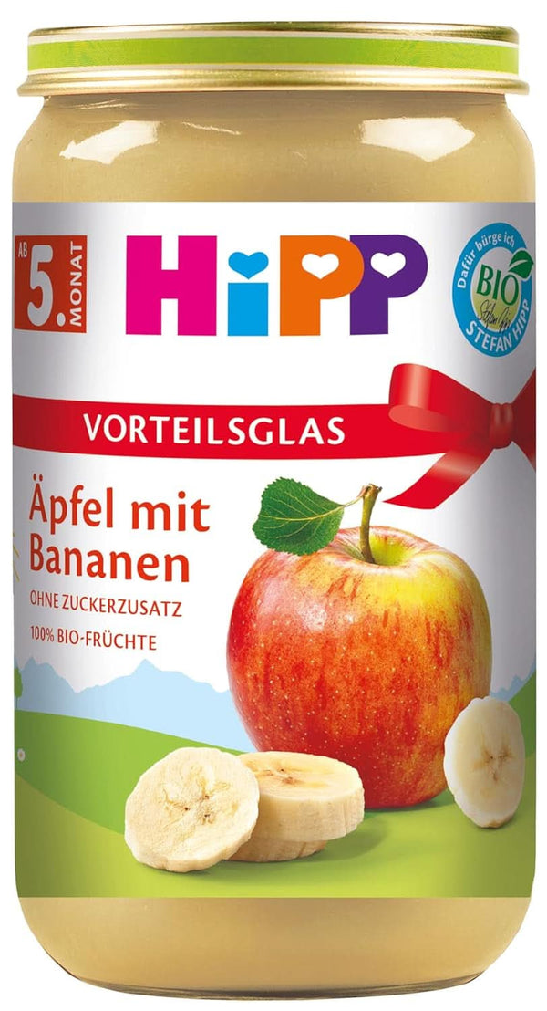 Hipp Fruits Mere cu Banane, Pachet 6 (6 x 250 g), din luna a 5-a Mama si Copilul Naty Shop