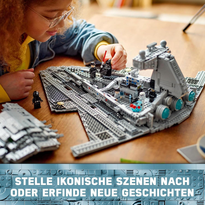 LEGO Star Wars Imperial Star Destroyer, Set navă stelară, Jucărie de construcție, Playset cu Darth Vader și Cal Kestis, Cadou de ziua de naștere pentru băieți, fete și fani 75394 Seturi de constructie Besuche den LEGO-Store