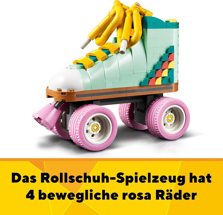 Jucărie LEGO Creator 3In1 Roller Skate pentru fete și băieți cu Mini Skateboard și Boombox, decor retro pentru dormitor, cadou de ziua de naștere pentru copii de la 8 ani 31148 Seturi de constructie Besuche den LEGO-Store
