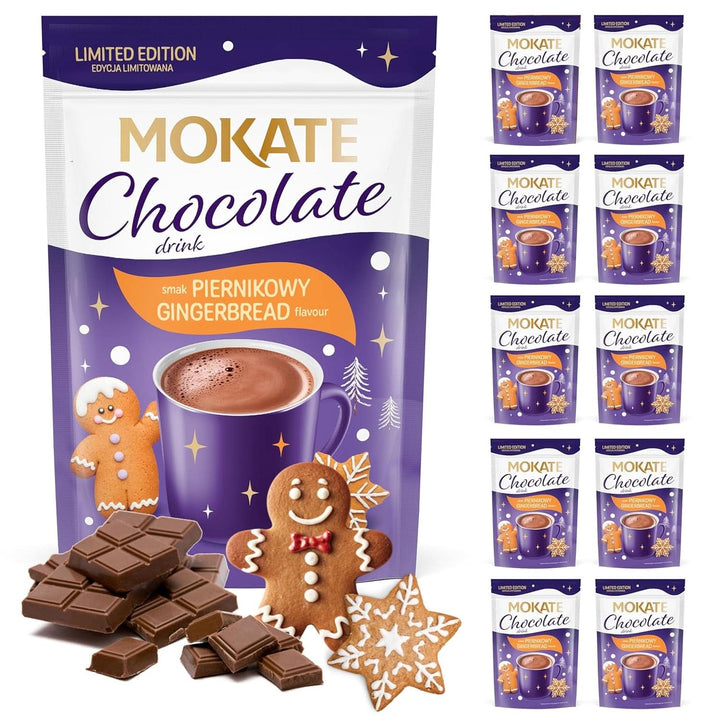 MOKATE® Ciocolată caldă neagră - 1 pachet 180 grame - 10 plicuri Cacao si Ciocolata Calda Naty Shop Scortisoara - 10 pliculete