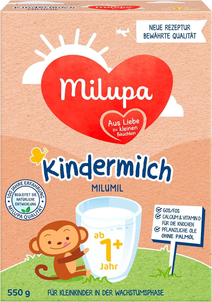 Milupa Lapte copii Milumil 1 plus - de la 1 an - pentru copii mici in faza de crestere - insoteste dezvoltarea naturala - 5 x 550 g pudra Mama si Copilul Naty Shop Milupa Milumil lapte pentru copii 1+ 550 grame