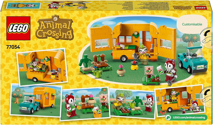LEGO Animal Crossing Gerd's Caravan & Garden, set pentru jocuri de rol, mașină de jucărie pentru copii, cadou pentru fete și băieți de la 7 ani, jucărie pentru jocuri video cu figurine de animale 77054 Seturi de constructie Besuche den LEGO-Store