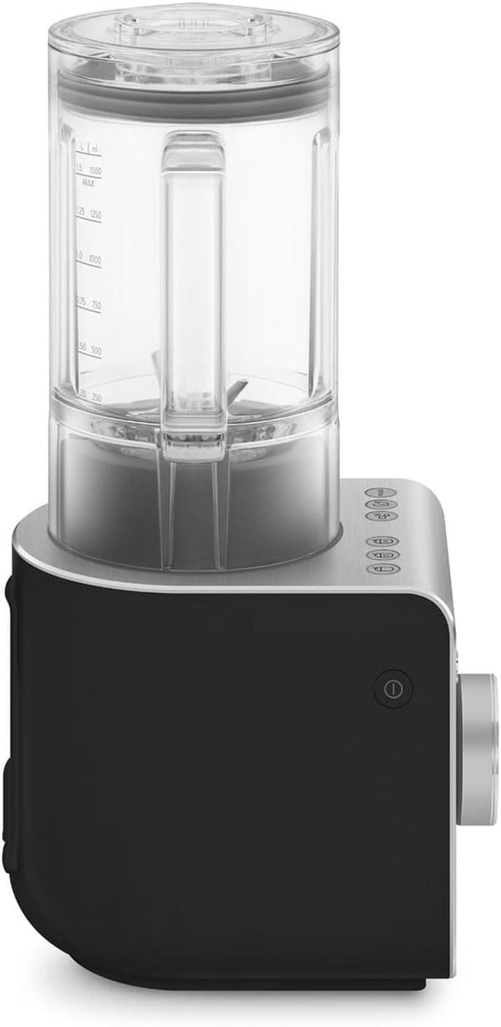 SMEG, Hochleistungsmixer BLC01BLMEU, 5 Voreingestellte Programme, 9 Manuelle Geschwindigkeitsstufen, Pause & Pulse-Funktion, Kunststoffgehäuse, Rutschfeste Basis, 1400 W, Schwarz Bucatarie Naty Shop