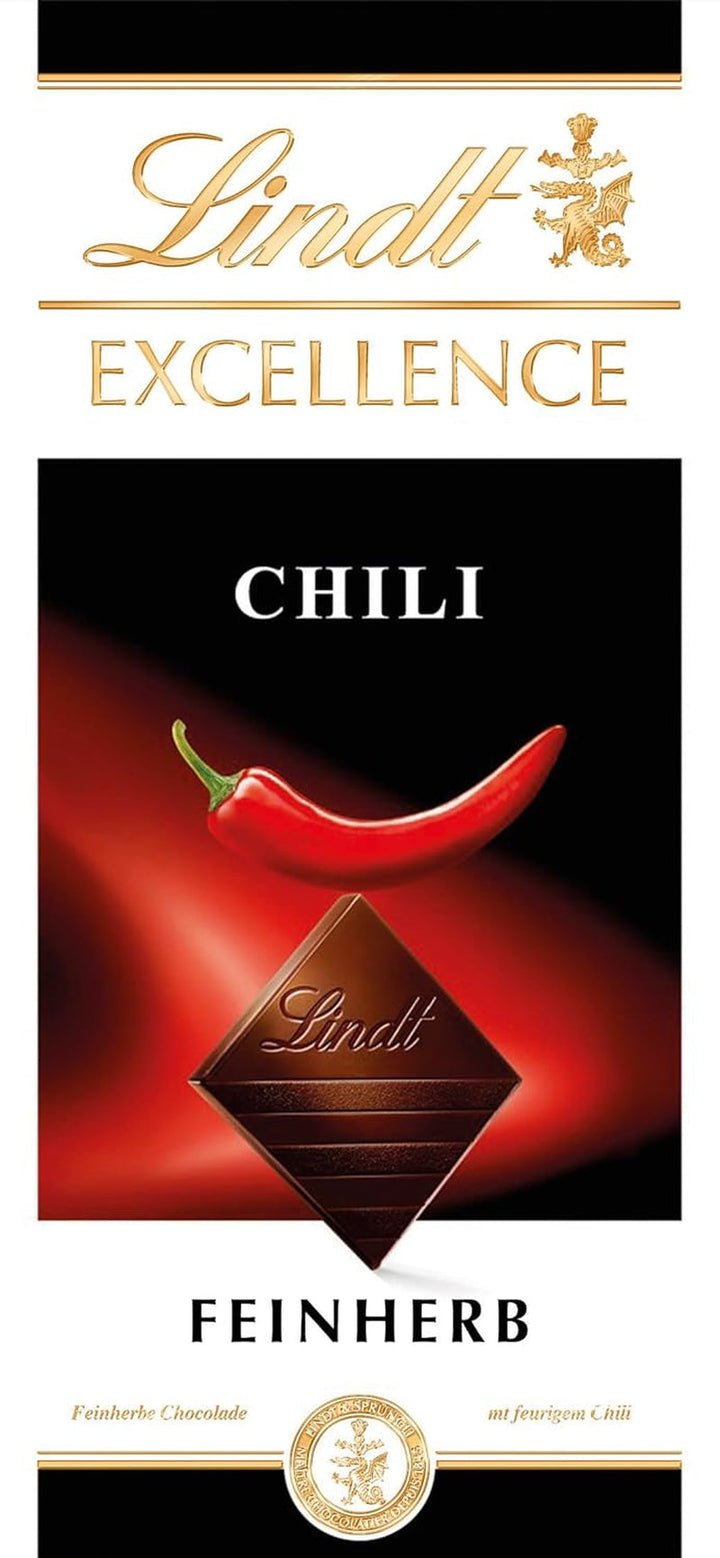 Lindt EXCELLENCE 100 % cacao și portocale, baton de 50 grame Naty Shop Chilli