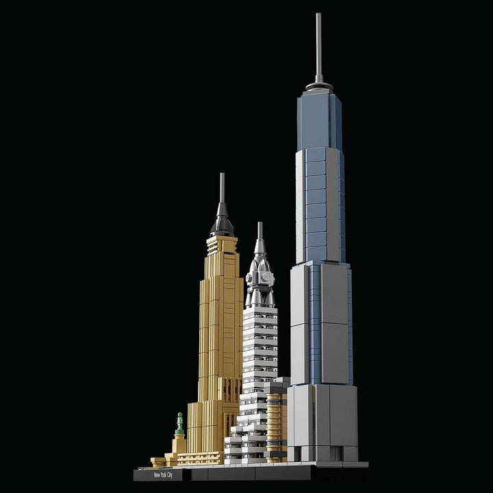LEGO Arhitectura New York City Set, Skyline Model Kit cu World Trade Centre și Statuia Libertății, Artizanat pentru adulți, Decorațiuni pentru casă și birou, Cadouri pentru femei și bărbați 21028 Seturi de constructie Besuche den LEGO-Store
