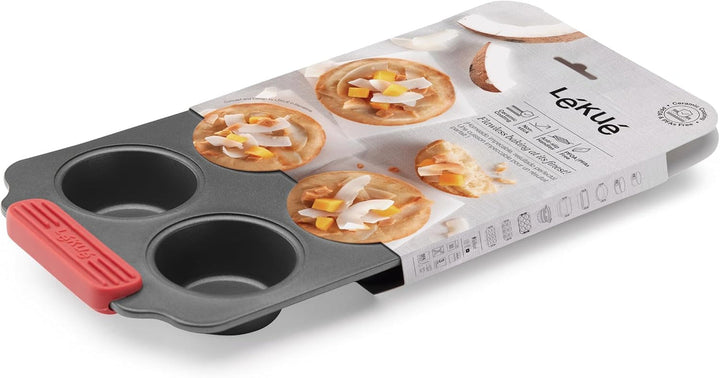 Lékué Muffin-Backform, Antihaftbeschichtet, Metall, 6 Mulden Matrite si tavi pentru copt Naty Shop