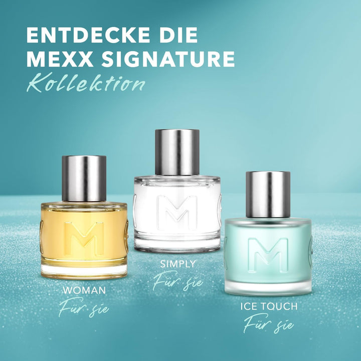 MEXX ICE TOUCH Woman Eau De Toilette, parfum de vară cu flori de portocal pentru femei active și inspirate, 20 ml